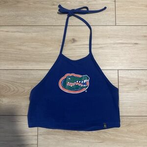 Blue Halter Top with Logo
